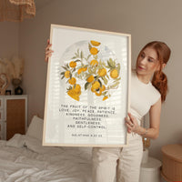 Fruit of the Spirit,  Is love, joy, peace, patience, kindness,  Galatians 5:22•23,  Art Print