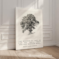 The Wonder Is That We Can See These Trees – Ralph Waldo Emerson Quote Print –  Nature Typography Wall Art