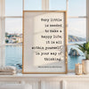 Marcus Aurelius Quote Print,  Very Little Is Needed to Make a Happy Life,  Stoic Philosophy Wall Art