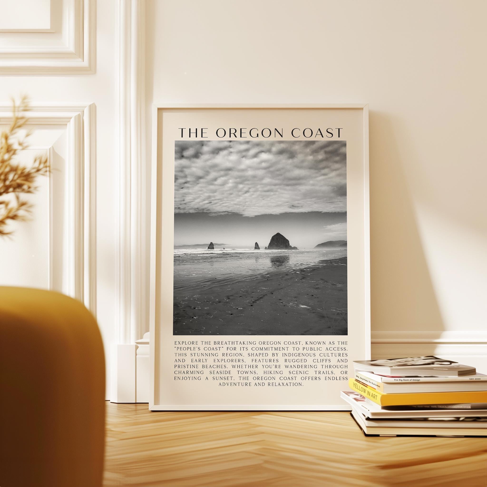 The Oregon Coast Typography Art Print,  Cannon Beach,  Photo,  Travel,  The People's Coast