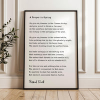 A Prayer in Spring Poem by Robert Frost Typography Art Print • 1913