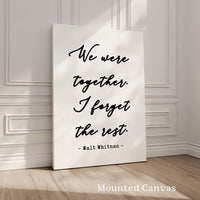 a white canvas with a quote on it