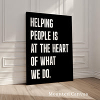 Motivational Office Wall Art,  Helping People Quote Print,  Minimalist Typography,  Business Decor