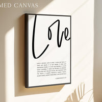 Love Is Patient Love Is Kind Art Print, 1 Corinthians 13:4-8, Wedding Gift
