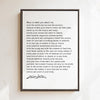 Walt Whitman Quote,  This is what you shall do; Love the earth and sun and the animals... Typography Framed Canvas Art, Leaves of Grass
