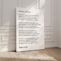 A Prayer in Spring Poem by Robert Frost Typography Art Print,  1913