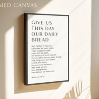 The Lord’s Prayer Print: Christian Scripture Wall Art, Give Us This Day