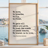 To Move To Breathe To Fly To Float Print, Hans Christian Andersen Travel Quote Wall Art Decor