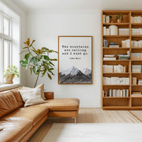 The Mountains Are Calling Print, John Muir Quote Wall Art, Nature Lover Decor