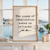 John Muir Quote,  The Power of Imagination Makes Us Infinite.,  Typography Art Print