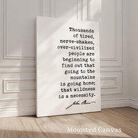 John Muir Quote Print, Going to the Mountains Is Going Home, Hiking Wall Art, Mountain Decor, Nature Lover Hiker Gift