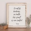 No act of kindness, no matter how small, is ever wasted.,  Aesop Quote,  Typography Art Print