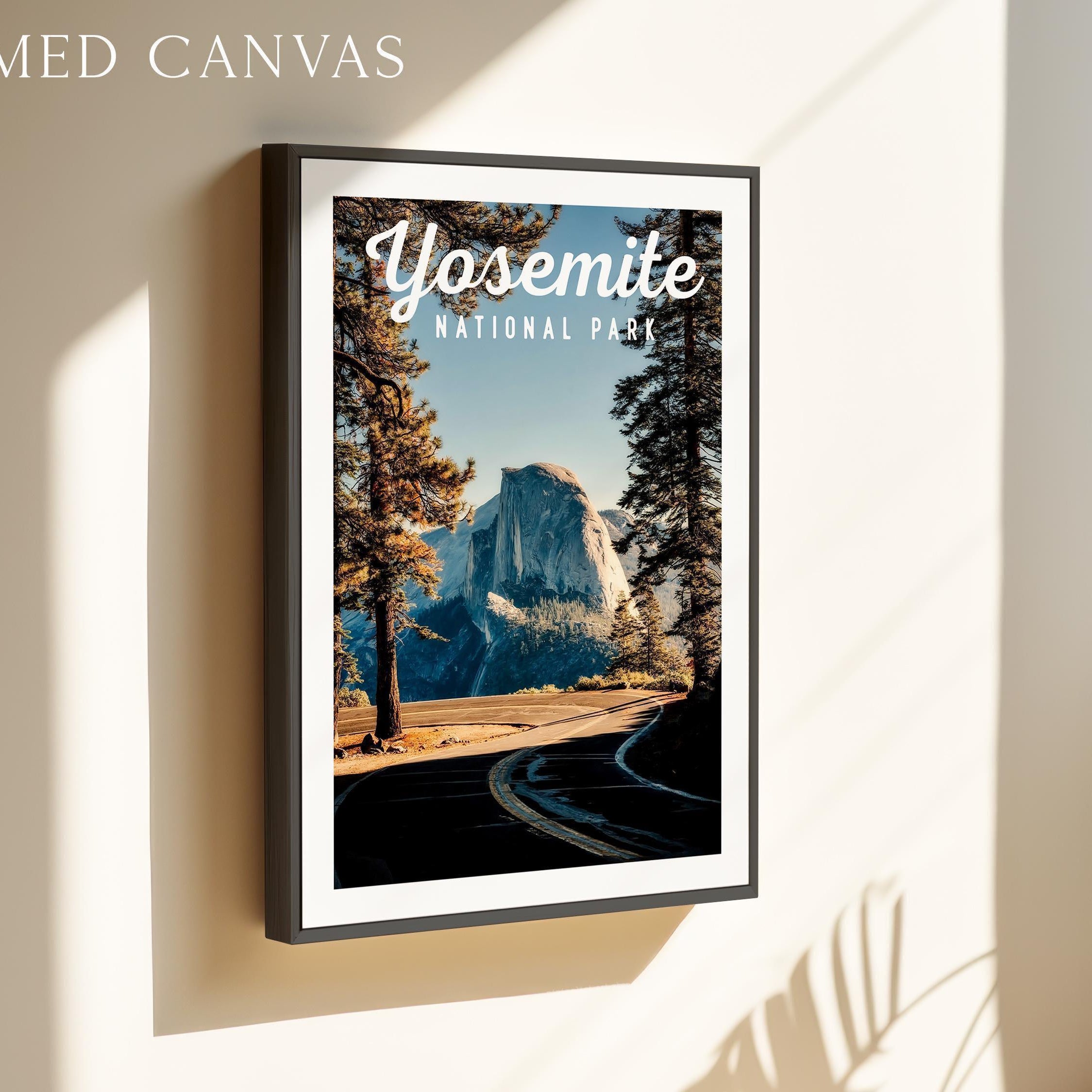 Yosemite National Park Print, Travel Poster, California Wall Art, Mountain Landscape Decor