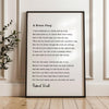A Dream Pang Poem by Robert Frost Typography Art Print,  1913