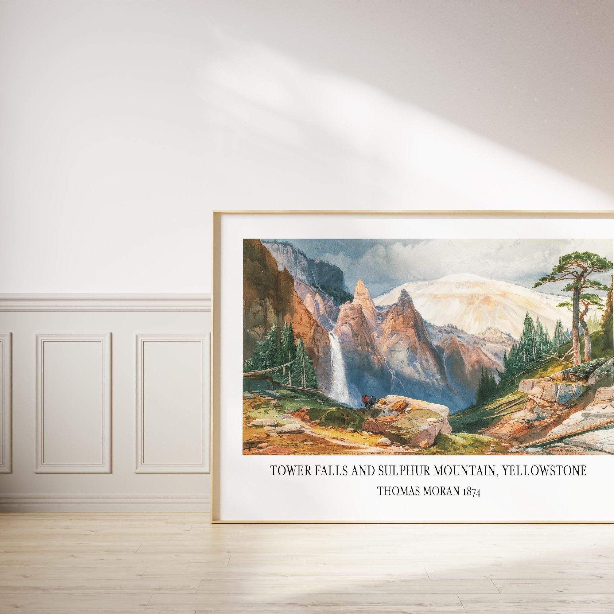 Tower Falls and Sulphur Mountain, Yellowstone by Thomas Moran 1874 Art Print