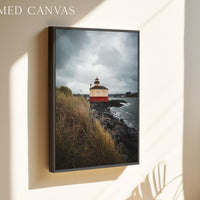 Coquille River Lighthouse Print in Bandon, Oregon,  Moody Coastal Photography by Jessie Dysart