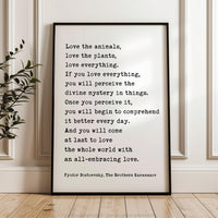 Fyodor Dostoevsky Wall Art • White Nights Quote • Typography Art Print • Literature