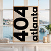 404 Atlanta Print, Area Code Wall Art, Minimalist Typography, Home Decor