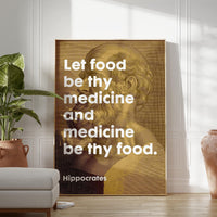 The greatest medicine of all is teaching people how not to need it. Hippocrates Quote Typography Art Print,  Health,  Fitness Nutrition