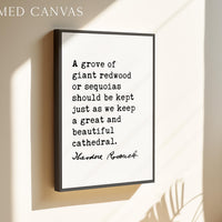 A Grove of Giant Redwoods Quote,  Theodore Roosevelt Typography Print,  Nature Lovers Wall Art Home Décor