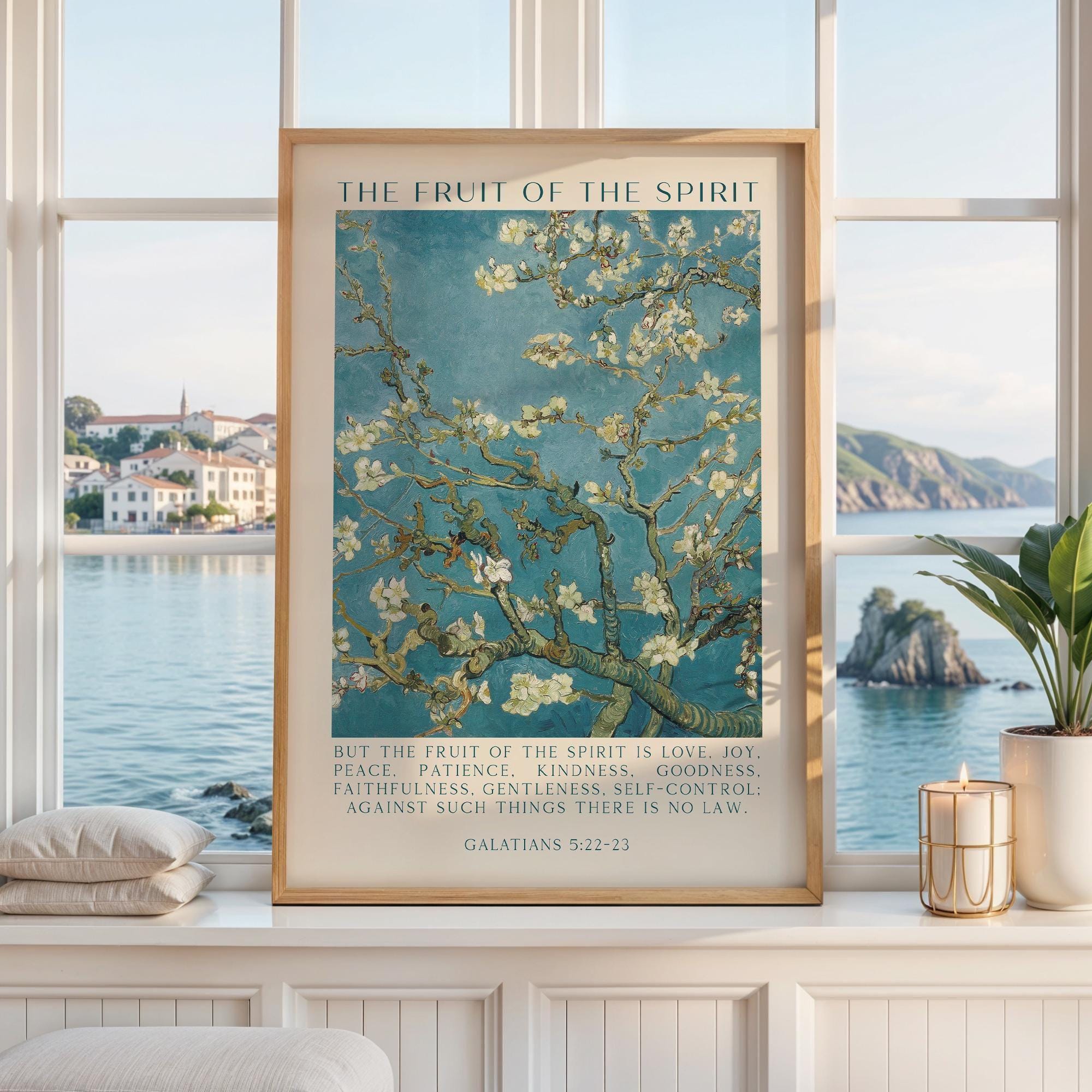 Fruit of the Spirit,  Galatians 5:22•23,  Vincent van Gogh Almond Blossoms,  Art Print