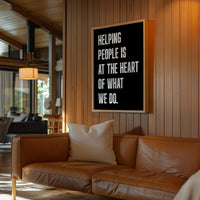 Motivational Office Wall Art,  Helping People Quote Print,  Minimalist Typography,  Business Decor