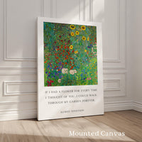 Alfred Tennyson Quote, If I Had a Flower, Romantic Flower Wall Art