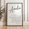 Numbers 6:24•26 The Lord bless you and keep you... the Lord turn his face toward you and give you peace. Personalized Typography Art Print