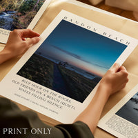 Bandon Beach Oregon Print by Jessie Dysart, Coastal Photography & Haiku Typography Art