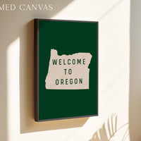 Welcome to Oregon Sign Art Print, Pacific Northwest Decor, PNW Decor, Travel Gift