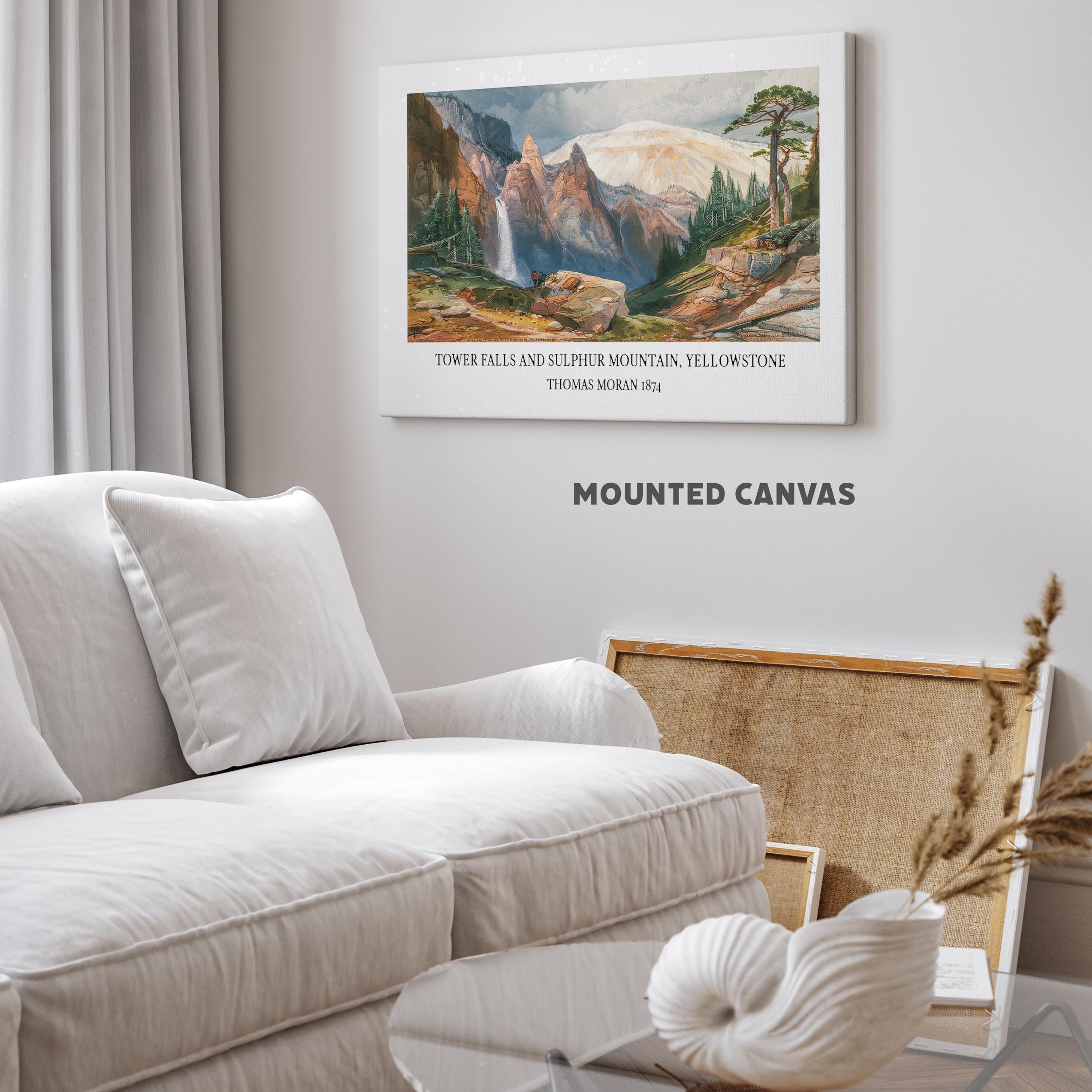 Tower Falls and Sulphur Mountain, Yellowstone by Thomas Moran 1874 Art Print