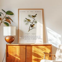 Matthew 6:26-27 Bible Verse Print, Look at the Birds Scripture Wall Art