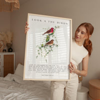 Matthew 6:26-27 Bible Verse Print – Look at the Birds Scripture Wall Art