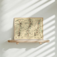 Oregon Skyline Trail: Vintage Trail Map Art Print,  1936 US Forest Service