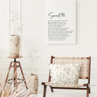 William Shakespeare Sonnet 116 Low Profile Mounted Canvas Typography Art Print