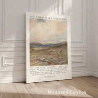 The Lord Is My Shepherd Psalm 23 Art Print – Christian Typography Wall Art