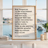 Mary Shelley Frankenstein Quote Wall Art,  “How Dangerous Is the Acquirement of Knowledge” Print (1818)