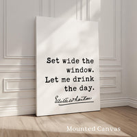 Set Wide the Window,  Edith Wharton Quote - Typography Art Print - Inspirational