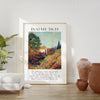Isaiah 58:11,  The Lord will guide you always; he will satisfy your needs ... Art Print - Featuring Landscape 1925-1928 - Vincent Van Gogh
