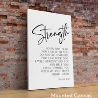 Isaiah 41:10 Typography Art Print,  Inspirational Bible Verse - Home Decor - So do not fear, for I am with you.
