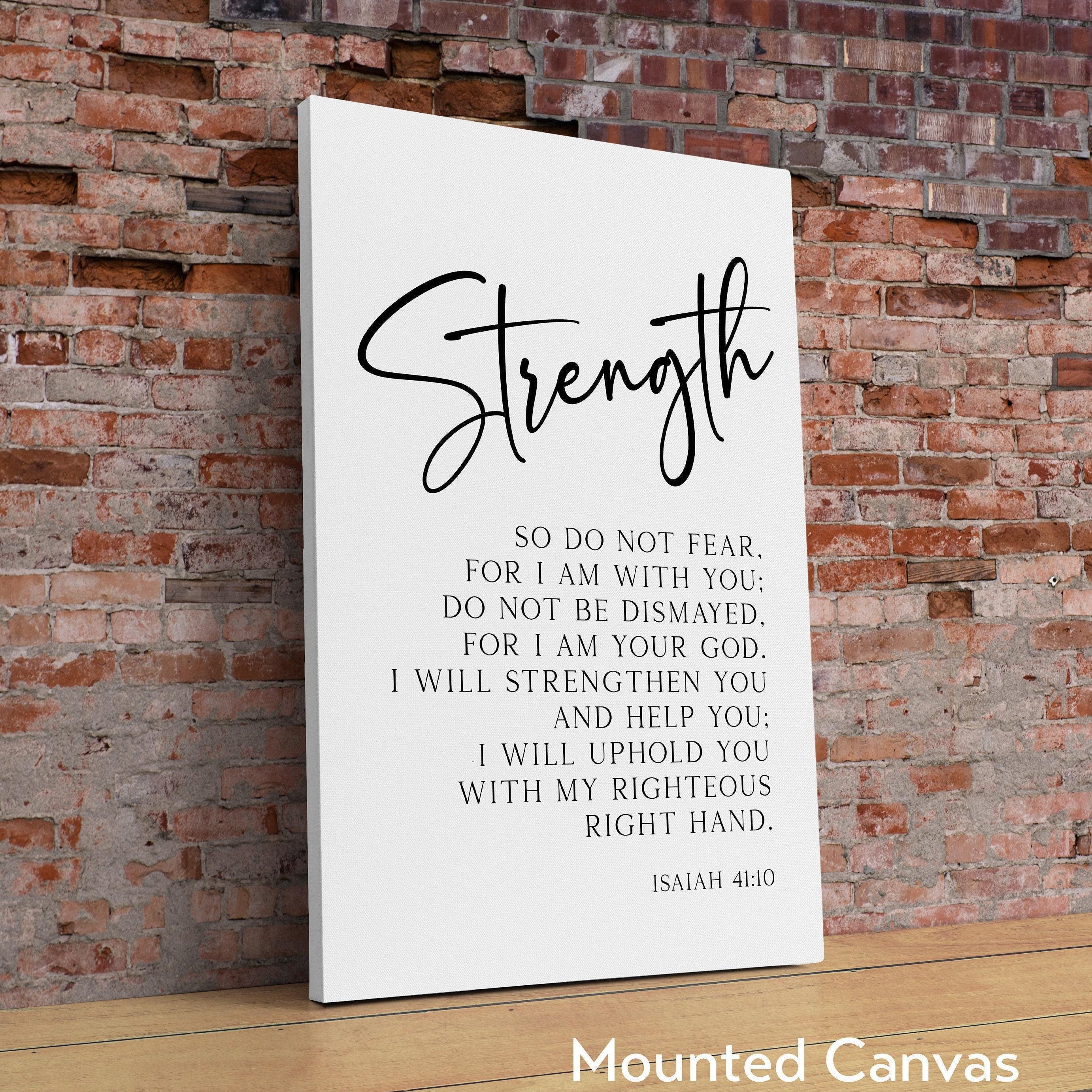 Isaiah 41:10 Typography Art Print,  Inspirational Bible Verse - Home Decor - So do not fear, for I am with you.