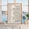 John Muir Quote Print, Going to the Mountains Is Going Home, Hiking Wall Art, Mountain Decor, Nature Lover Hiker Gift