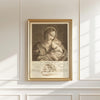 Le Sommeil de Jésus Vintage Art Print,  Virgin Mary & Baby Jesus - 1774 Engraving