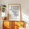 To Go Wrong in One’s Own Way,  Fyodor Dostoevsky Quote - Classic Literature Wall Art