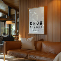 Know Thyself,  Socrates Quote,  Typography Art Print,  Stoic Philosophy