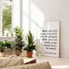 When you lie down, you will not be afraid; When you lie down, your sleep will be sweet. Proverbs 3:24 Typography Art Print