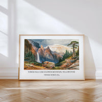 Tower Falls and Sulphur Mountain, Yellowstone by Thomas Moran 1874 Art Print