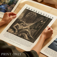 Frankenstein Quote Wall Art – Mary Shelley Print - “Oh! Be Men...” - Gothic Novel Poster Decor