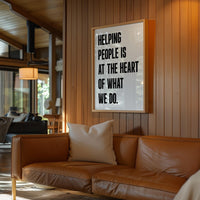 Motivational Office Wall Art,  Helping People Quote Print,  Minimalist Typography,  Business Decor
