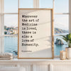 Wherever the art of Medicine is loved, Hippocrates Quote, Typography Print, Health, Medical